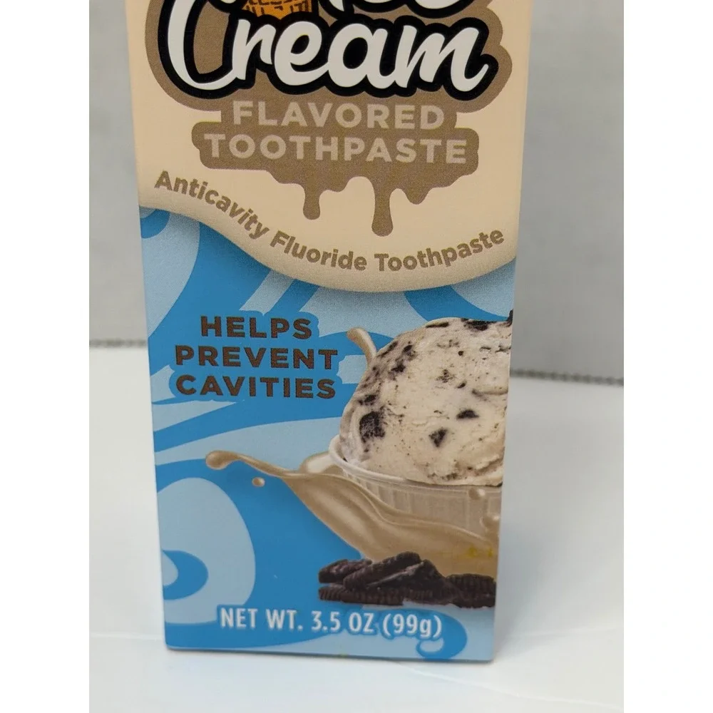 Brush Buddies Cookies n Cream Ice Cream Flavored Toothpaste 3.5oz Anticavity